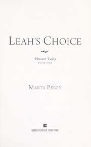Cover of: Leah's choice by Marta Perry