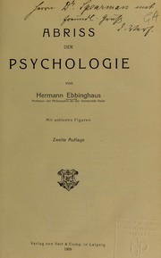 Cover of: Abriss der psychologie