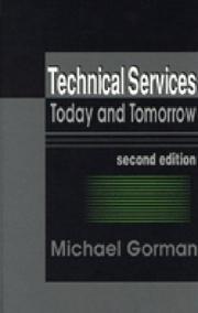 Cover of: Technical services today and tomorrow