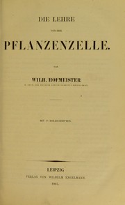 Cover of: Vergleichende Anatomie der Vegetationsorgane der Phanerogamen und Farne