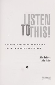 Cover of: Listen to this! by Alan Reder