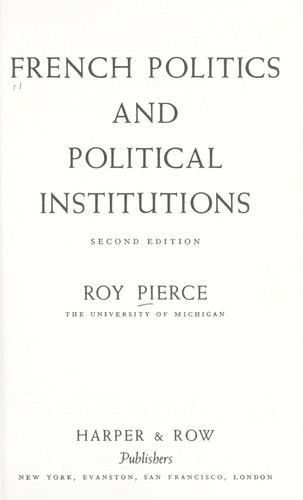French politics and political institutions.