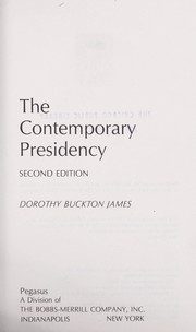 Cover of: The contemporary presidency.