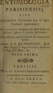 Cover of: Entomologia Parisiensis; sive catalogus insectorum quae in agro Parisiensi reperiuntur