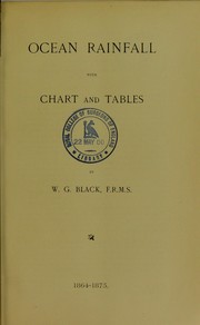 Cover of: Ocean rainfall: with charts and tables, 1864-1875