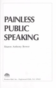 Cover of: Painless public speaking