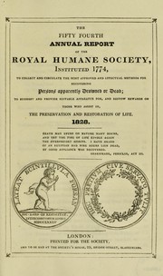 Cover of: The fifty fourth annual report of the Royal Humane Society ... 1828