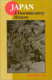 Cover of: Japan: A Documentary History (East Gate Books)