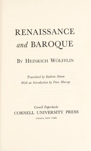 Cover of: Renaissance and baroque