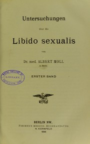 Cover of: Untersuchungen über die libido sexualis