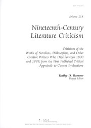 Nineteenth-century literature criticism by Kathy D. Darrow