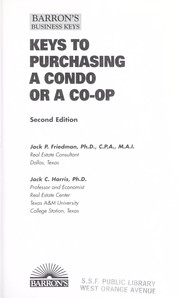 Cover of: Keys to purchasing a condo or a co-op