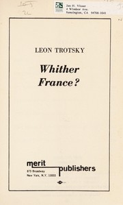 Cover of: Whither France?