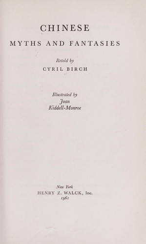 Chinese myths and fantasies