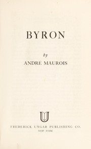 Cover of: Byron. by André Maurois