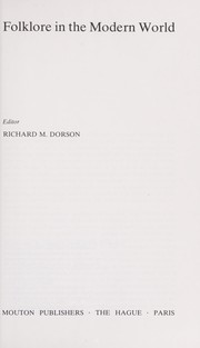 Cover of: Folklore in the modern world