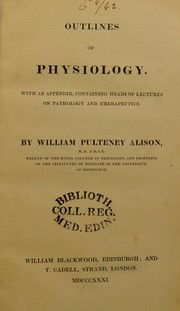 Cover of: Supplement to Outlines of physiology