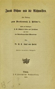 Jakob B©œhme und die Alchymisten by G. C. Adolf von Harless