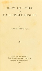 Cover of: How to cook in casserole dishes