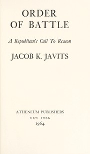 Cover of: Order of battle: a Republican's call to reason.