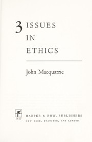 Cover of: 3 issues in ethics.