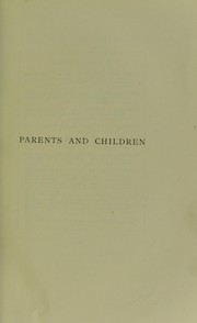 Cover of: Parents and Children : a sequel to "Home Education."