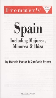 Cover of: Frommer's Spain: including Majorca, Minorca & Ibiza