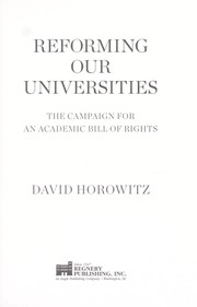 Cover of: Reclaiming our universities