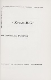 Norman Mailer by Richard Jackson Foster
