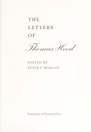 Cover of: The letters of Thomas Hood.
