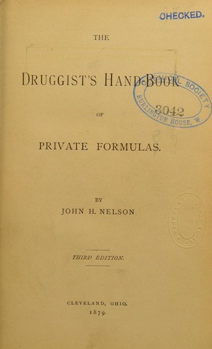 The druggist’s hand-book of private formulas