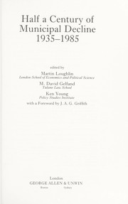 Cover of: Half a century of municipal decline, 1935-1985