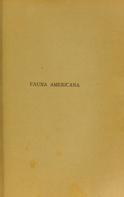 Cover of: Fauna americana