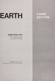 Man and the earth by Joseph Bixby Hoyt