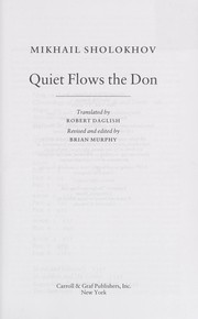 Cover of: Quiet flows the Don by Mikhail Aleksandrovich Sholokhov