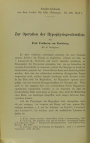 Cover of: Zur Operation der Hypophysisgeschw©ơlste