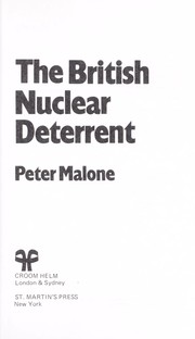 Cover of: The British nuclear deterrent
