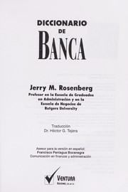 Cover of: Diccionario de Banca