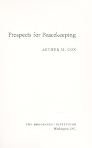 Cover of: Prospects for peacekeeping