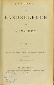 Cover of: Handbuch der B©Þnderlehre des Menschen