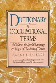 Cover of: Dictionary of occupational terms