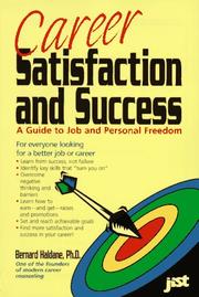 Cover of: Career satisfaction and success by Bernard Haldane