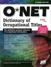 Cover of: The Onet Dictionary of Occupational Titles 2001 (O'net Dictionary of Occupational Titles)