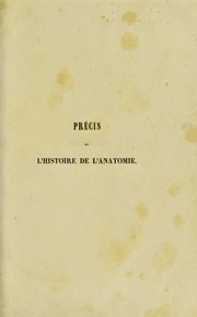 Cover of: Pr©♭cis de l'histoire de l'anatomie