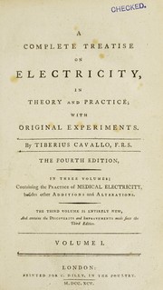 Cover of: A complete treatise on electricity in theory and practice; with original experiments
