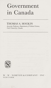 Cover of: Government in Canada