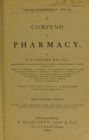 Cover of: A compend of pharmacy