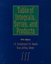 Cover of: Table of integrals, series, and products by I. S. Gradshteĭn