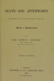 Cover of: Death and afterwards by Edwin Arnold