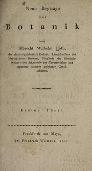 Cover of: Neue Beytra ge zur Botanik